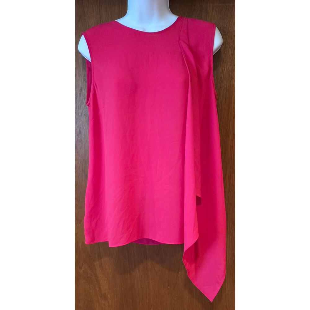 Nwt BCBG Max Azria Azalea Kayleen side draped magenta sleeveless top sz S‎